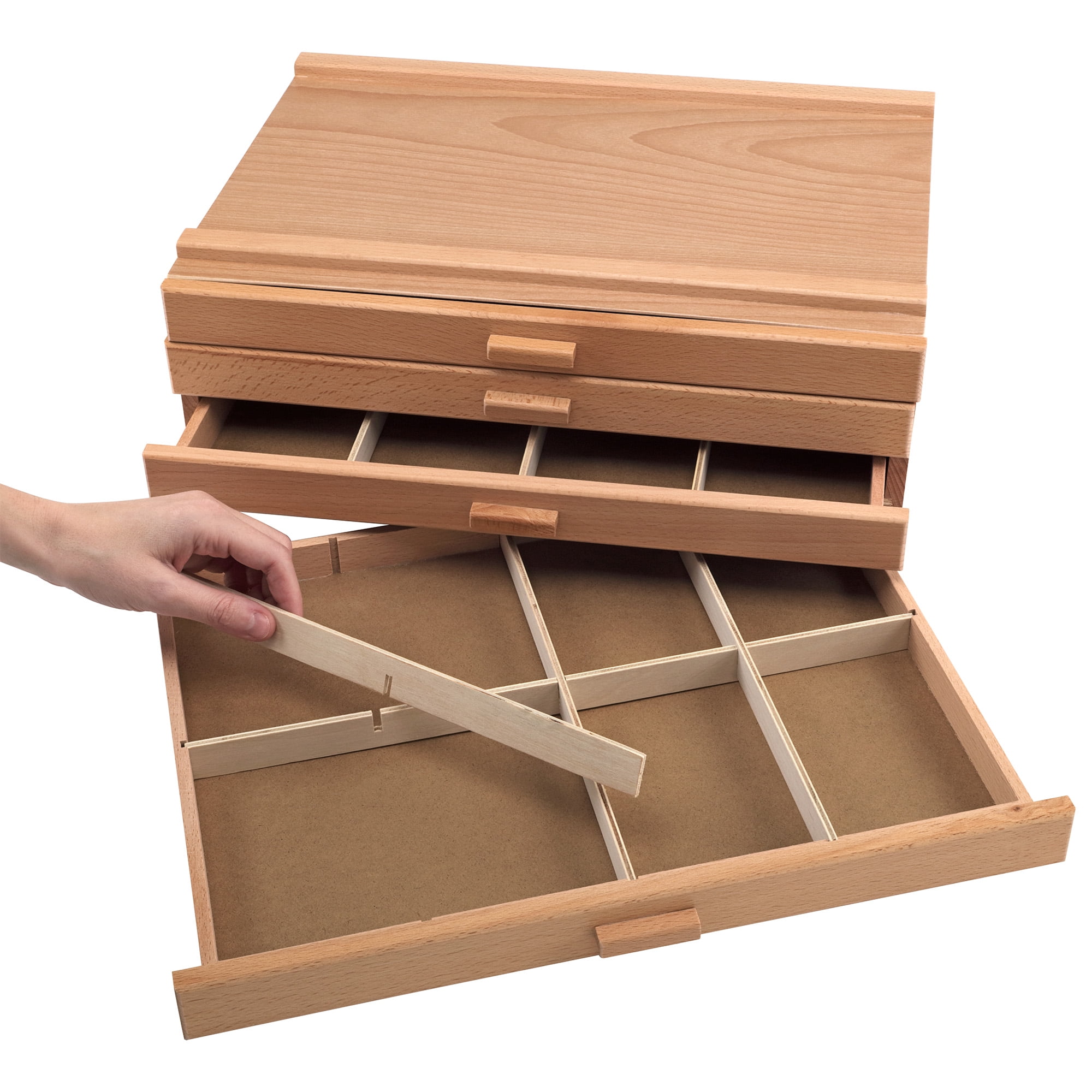 HG Art Concepts Artists Storage Chests - Premium Studio Organizer for Paint Tubes, Brushes, Pencils, Markers & More - 4 Drawer
