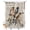 Light Beige Navy Blue Light Brown, variant on Split Shower Curtain for Transfer Bench, Country Birds Fabric Shower Curtains for Bathroom, Envelope Postmark Vintage Farmhouse Botancial Tub Sliding Transfer Bench Waterproof Bath Curtains 72"x72"