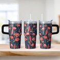 thumbnail image 2 of Flamingo Tumbler 20OZ with Handle Stainless Steel Insulated Coffee Mug Cup Leak Resistant Double Wall Vacuum Design Perfect Gifts for Women Girls on Birthday Christmas Summer, 2 of 6