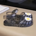 thumbnail image 4 of Toddler Girls Jelly Sandals Princess Dress Flat Shoes Summer Casual Glitter Beach Shoes Waterproof Fisherman Gladiator Shoes Black 1 Big Kid, 4 of 5