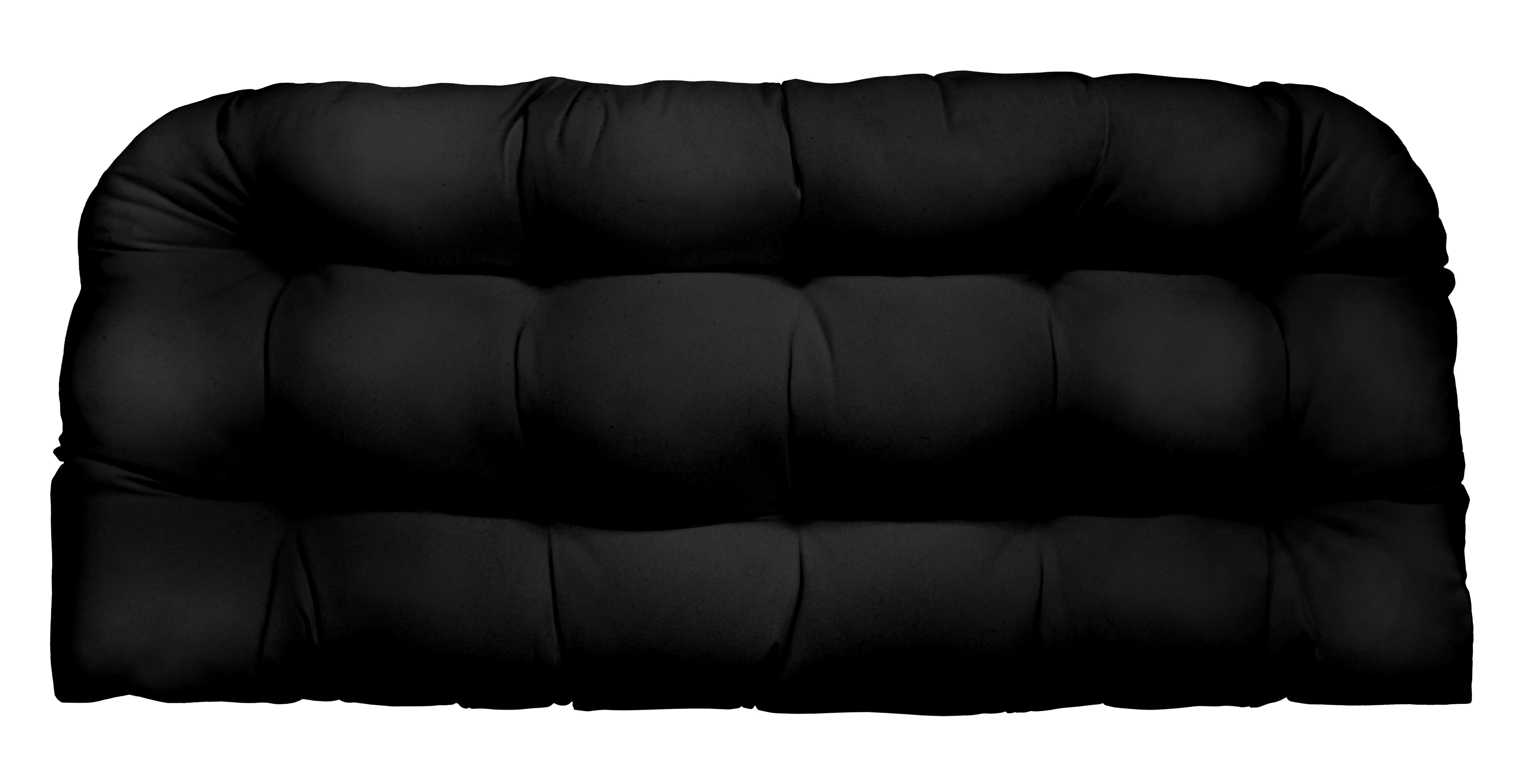 RSH Décor Indoor Outdoor Single Tufted Wicker Loveseat Cushion, Large