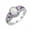 White, variant on Chelsey Pink or White Oval Shape Simulated Fire Opal Purple Cz Ring Ginger Lyne Collection