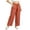 Orange, variant on BiZtdJrK Straight Leg Casual Pants for Women Ruffle Elastic High Waist Drawstring Dressy Work Pants Plus Size Solid Color Summer Trousers with Pockets Black XXXXL
