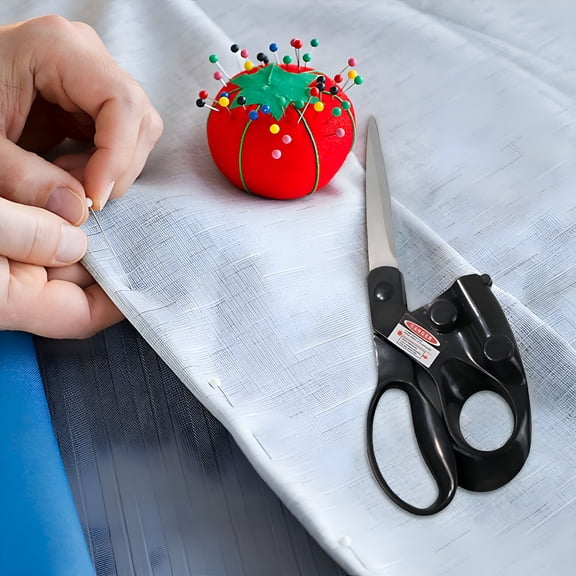 EXLEAF 2026 New Household Laser Scissors Gadget Sewing Laser Scissors Sewing Laser Guided Scissors Electric Scissors for Cutting Fabric Fabric Scissors for Cut Straight Fast Fabrics Paper Crafts