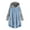 Blue, variant on Aayomet Trench Coats For Women Women's Ring Snap Detail Asymmetrical Closure Stand Collar Welt Pockets Coat, M