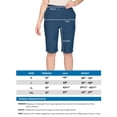 thumbnail image 4 of (3 pack) Turtle Bay New York Women’s Lightweight Denim Bermuda Shorts, Elastic Waist, Plus Sizes, 4 of 11