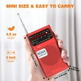 thumbnail image 7 of AM FM Radio Portable, NOAA Weather Radio, Transistor Radio 2AA Battery Operated with Long Range Reception, Loud Speaker, Transistor Antenna, Earphone Jack, Small Gifts for Seniors Elderly, 7 of 7