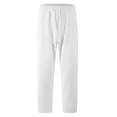 thumbnail image 3 of Men's Pants Big and Tall 54x30 Solid Color Tight Waist Drawstring Pocket Casual Sports Pants Active Fit, 3 of 8