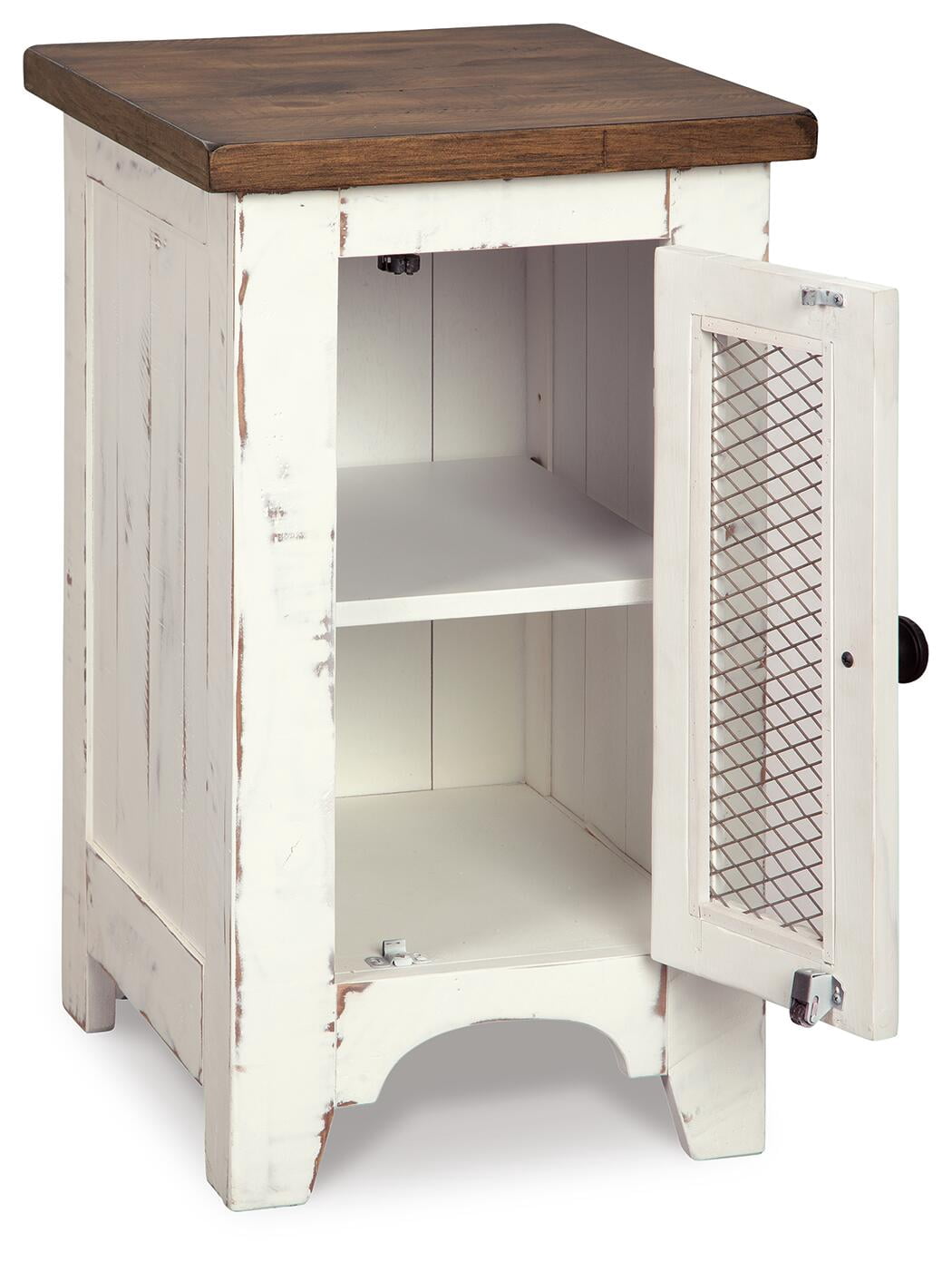 Signature Design by Ashley Casual Wystfield Chairside End Table  White/Brown