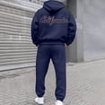 thumbnail image 2 of CONFREE Mens 2 Peice Sweatsuit Casual Men's Jogging Tracksuit Set Letter Graphic Pullover Hoodies Pants Athletic Sweat Suit for Men, 2 of 7