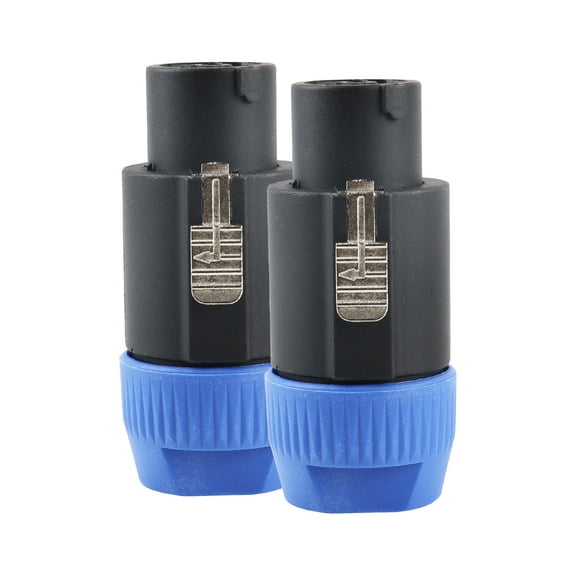 NL8FC Speakon Connectors -8 Pole Speakon Connector with Twist Lock Connectors Replacement, 2 Packs, Blue