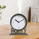 thumbnail image 4 of Reloj de escritorio, relojes de mesa, sin tictac, fácil de leer, estante, silencioso, familiar, decorativo C-gris profundo, 4 of 8