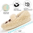 thumbnail image 4 of Ecetana Womens Fuzzy Slippers Memory Foam Closed Back Non-Slip House Slippers for Women, 4 of 8