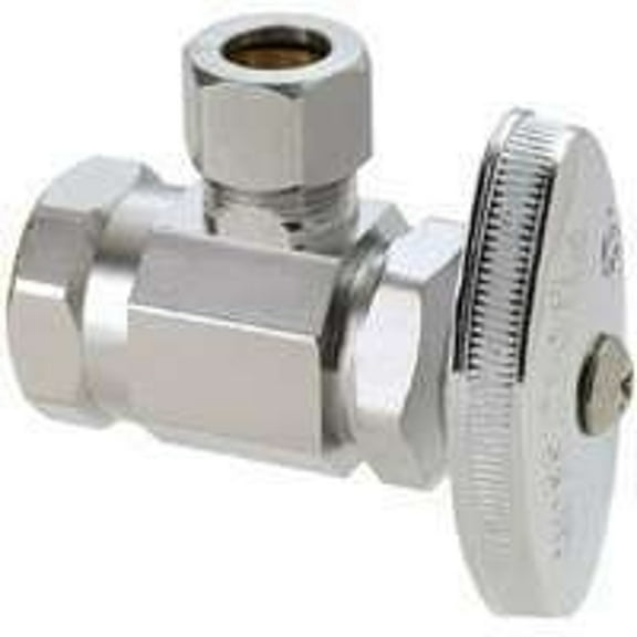 BrassCraft OR17X C1 Stop Valve, 1/2 x 3/8 in Connection, Compression x FIP, 125 psi Pressure, Brass Body