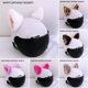 thumbnail image 2 of Orejas de Gato para Casco Orejas de Felpa Gancho y Bucle Adhesivo Accesorio para Casco para Bicicleta Motocicleta Superficies Lisas Decoración para Casco Rosa Rojo, 2 of 5
