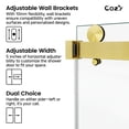 thumbnail image 3 of Cozy 60"x 76" Frameless Double Slide Shower Door 3/8" Tempered Glass, 3 of 10