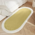 thumbnail image 4 of Soft Bedroom Mat, Shaggy Oval Rug, Living Room Runner Rug, Soft Comfortable, Water Absorbent, Non Slip Latex Backing, Thick Washable, Velvet Fleece & Foam, Modern Style, 4 of 8