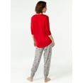 thumbnail image 2 of Joyspun Women's Long Sleeve Sleep Top and Jogger PJ Set, 2-Piece, Sizes up to 3X, 2 of 3