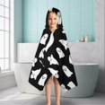 thumbnail image 6 of Black Halloween Ghosts with Boo Hooded Bath Towel，50"x30" for Ages 3 To 12 Kids, Quick Dry Lightweight Soft Microfiber Hood Beach Towel Cover Up for Kids, 6 of 7
