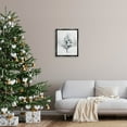 thumbnail image 2 of Wintery Snow Tree Scene Holiday Graphic Art Jet Black Framed Art Print Wall Art, 2 of 6