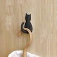 thumbnail image 4 of Cute Tail Adhesive HooksNo Drill Wall Hangers for Keys,Towels & Jewelry Strong Stick Kitchen & Bathroom Storage 2-Pack Black Plastic Hooks (2 Sizes), 4 of 6