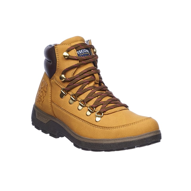 Botines Mujer Discovery Tipo Piel Miel Camping Outdoor Cómodo amarillo 24 Discovery 124D1C