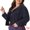Navy Blue, variant on DARING DIVA Women's Plus Size Button Down Long Sleeve Shacket Jacket 1X Brown