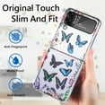 thumbnail image 4 of Dteck Case for Samsung Galaxy Z Flip4,Shockproof Butterfly Patterned Case Slim Ligweight Hard Back Cover for Galaxy Z Flip4 5G,Blue, 4 of 5