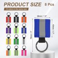 thumbnail image 2 of Uxcell 8Pcs Reflective Keychain High Visibility Tags Lanyards Pendants Zipper Pulls Waterproof for Backpack Running Cycling Blue, 2 of 6