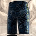 thumbnail image 2 of Men U Crotch Swimming Shorts Boxer Cut Sports Casual Printed Swimwear,Dark Blue,L, 2 of 6