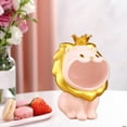 thumbnail image 4 of GUOOL Statue Figurines de Petit Lion en Résine Adorable Sculpture Bonbon Porte-Clés Rose, 4 of 8