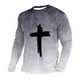 thumbnail image 2 of Blusas y camisas de manga larga con cuello redondo para hombre, blusa informal de moda con cuello redondo y estampado de manga larga, blusa de poliéster para hombre., 2 of 3
