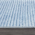 thumbnail image 3 of World Rug Gallery Contemporary Distressed Stripe Machine Washable 7'7"x9'6" Blue Area Rug, 3 of 9