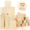 thumbnail image 2 of Bloques de tallado K KERNOWO, madera de tilo, 19 unidades, con 3 tamaños para niños, 2 of 8