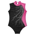 thumbnail image 6 of iiniim Kids Girls Sparkly Rhinestone Sleeveless Gymnastics Leotard Skating Jumpsuit 6-16 Hot Pink 16, 6 of 7