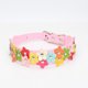thumbnail image 1 of Collar de cuero para perro, PU de primera calidad, collares de cachorro con tachuelas de flores para perros pequeños y medianos, gargantilla linda con hebilla ajustable para mascotas (rosa S) JAMW Sencillez, 1 of 5