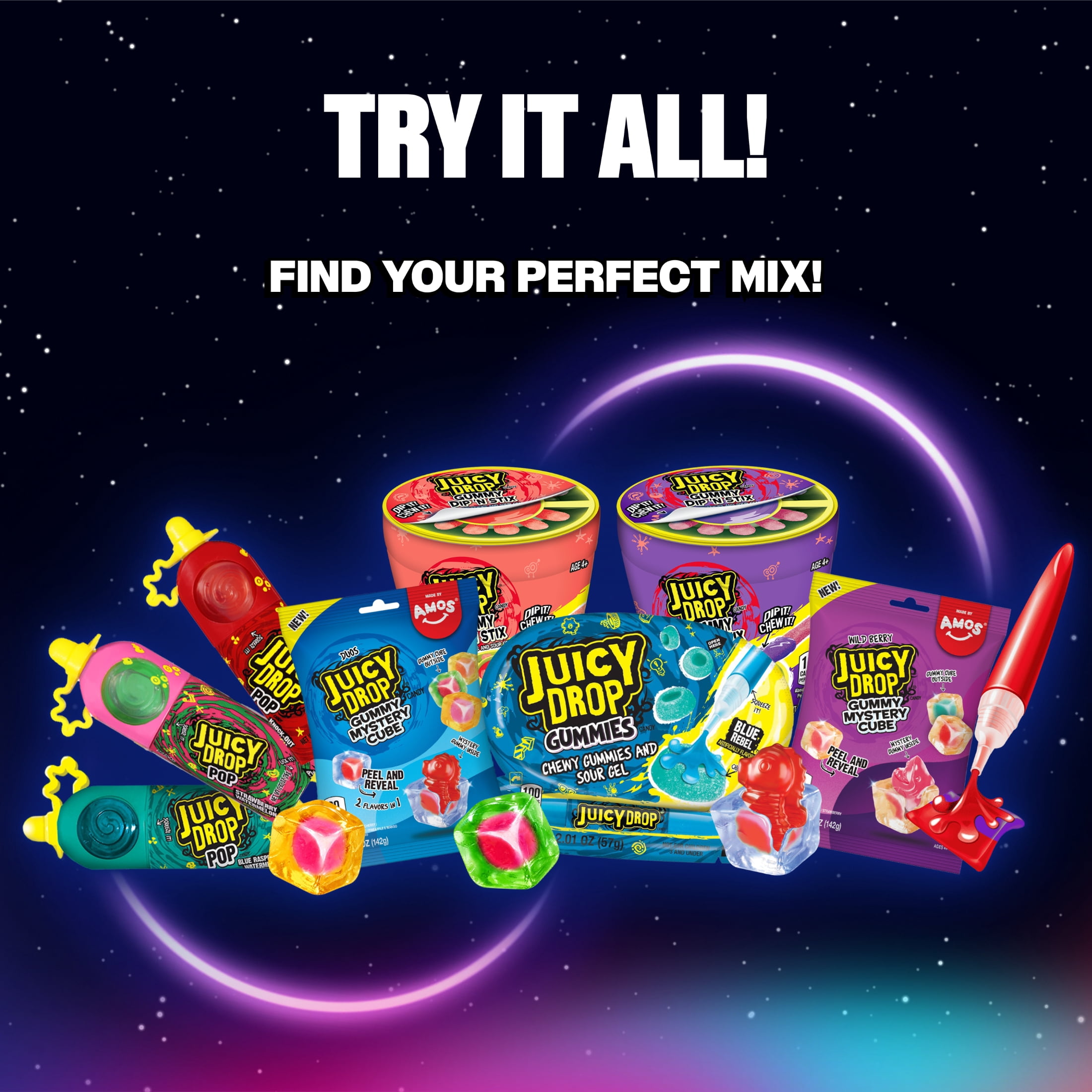 Juicy Drop Gummy Mystery Cubes Duos 5 OZ Bag