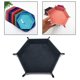 thumbnail image 4 of Bandeja de Dados Conjunto Bandejas de Dados Plegables Hexagonas Dados Rolling Bandeja PU Soporte de Dados de material cuero para Juegos de Dados RPG, DND Y Jue Negro Yotijar bandeja de dados de juego de rol, 4 of 10