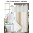 thumbnail image 4 of No Hook Cloth Fabric Shower Curtain with Snap in Liner, Beige White Ombre Waterproof Shower Curtains Set with See Through Top Window, Country Minimalist Abstract Gradient Bath Curtains Shower 72"x78", 4 of 6