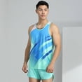 thumbnail image 3 of Men Tracksuit Quick Dry Fit Jogging Suit Sportswear Exercise Clothing Marathon Running Vest+Shorts Sets Fitness Track And Field, 3 of 6