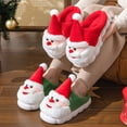 thumbnail image 5 of 2024 Women Santa Claus Designer Fluffy Slippers House Christmas Tree Cartoon Winter Shoes Girls Flat Home Warm Footwear Big Size (Mustard,42-43), 5 of 7