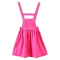 thumbnail image 4 of ASEIDFNSA Girls Suspender Skirt with Bib Front Button Straps Elastic Waist and A Line Fit (Pink,9-10 Years), 4 of 5