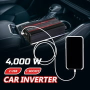 Inverter 4000W Car Power Inverter 12v DC to 110v AC Converter,12 Volt Invertor Car Cigarette Lighter Adapter Battery Inverter for Vehicles,Power Inverter 4000W