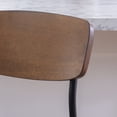 thumbnail image 5 of Linon Ryder Counter Stool Cream Faux Leather Padded Seat Steel Frame in Black, 5 of 13