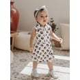 thumbnail image 4 of BemeyourBBs Kids Toddler Baby Girl Summer Golf Football Dress Outfit Athletic Workout Dress Clothes Sleeveless Tank Dress Lapel Collar Half Zipper A Line Dress Party Princess Dresses, 4 of 6