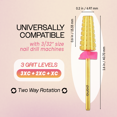 thumbnail image 2 of USA #1 PANA 5-in-1 Gold Nail Carbide Bit - 3/32" Shank- 3X Coarse, 2 of 7