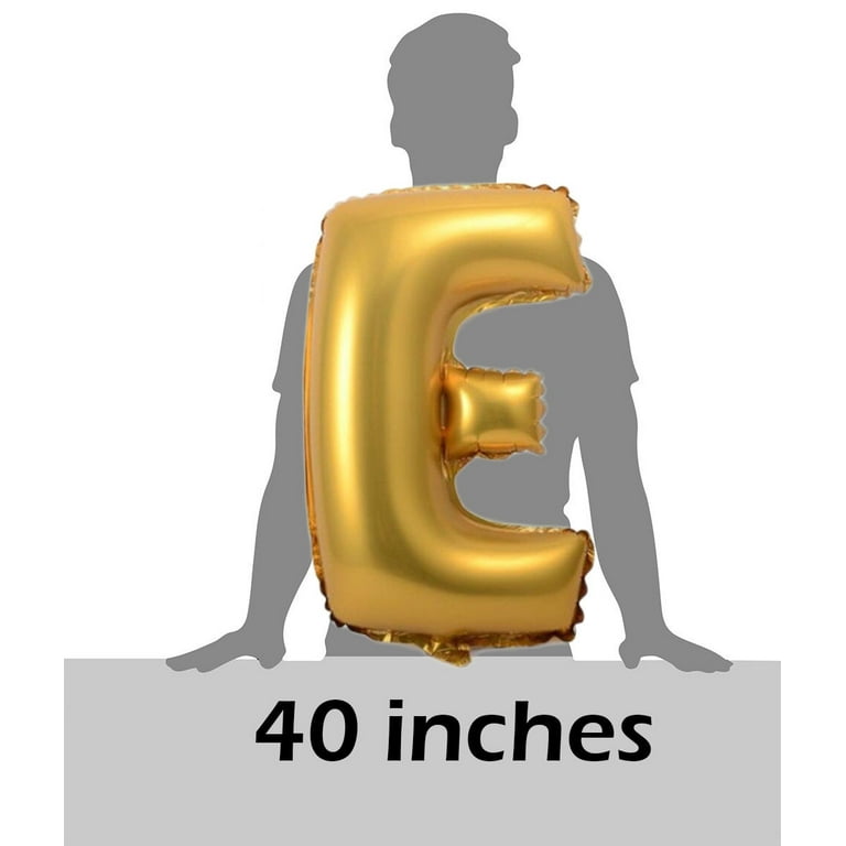 Gold Helium Foil Balloons Letters and Numbers - Letter O - 40 Inches 