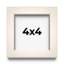 4x4 Frame White Wheat Solid Wood Picture Frame | Moulding Width 0.75 Inches | Interior Depth 0.5