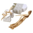 thumbnail image 1 of 50pcs Wedding Candy Boxes Printed Boxes with Stitched Ribbon Decent Chocolate Treat Boxes(Golden), 1 of 9