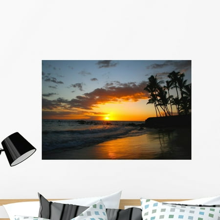 Makena Sunset Wall Mural by Wallmonkeys Peel and Stick Graphic (36 in W x 24 in H) WM15350